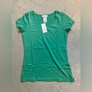 NWT Jacadi Mademoiselle Tete Green Short Sleeve Tee Size Large 164 cm